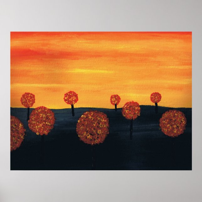 Affiche Champ d'arbres (Devant)