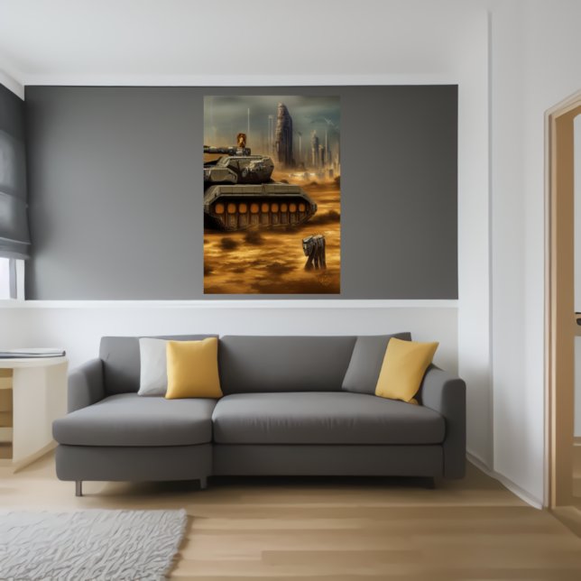 Affiche Champ de bataille de Novum Desertum | AI Art Poste (Créateur téléchargé)