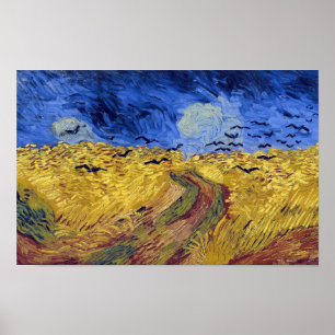 Affiche Champ de blé avec corbeaux Van Gogh