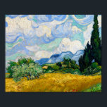 Affiche Champ de blé avec Cyprès par Vincent Van Gogh<br><div class="desc">Champ de blé avec Cyprès par Vincent Van Gogh</div>