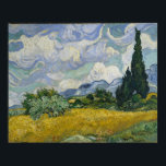 Affiche Champ de blé avec Cyprès par Vincent van Gogh<br><div class="desc">Champ de blé avec cyprès par Vincent van Gogh (1889). Metropolitan Museum of Art.</div>
