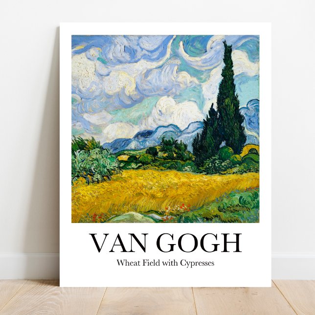 Affiche Champ de blé avec Cyprès par Vincent van Gogh (
Van Gogh "Wheat Field with Cypresses" Poster. Bold colors, swirling brushstrokes. Iconic landscape.)
