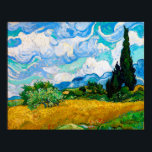 Affiche Champ de blé avec Cyprès, Van Gogh<br><div class="desc">Vincent Willem van Gogh (30 mars 1853 - 29 juillet 1890) était un peintre post-impressionniste hollandais qui est l'une des figures les plus célèbres et influentes de l'histoire de l'art occidental. En un peu plus de dix ans, il a créé environ 2100 oeuvres, dont environ 860 peintures à l'huile, dont...</div>