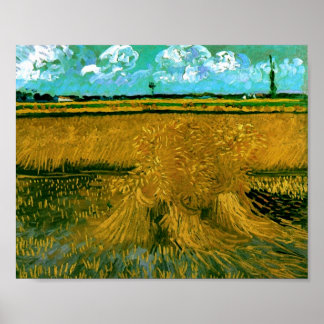Affiche Champ de blé avec les cieux Van Gogh Art