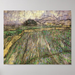 Affiche Champ de blé en pluie (F650) Van Gogh Fine Art