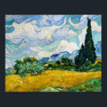 Affiche Champ de blé Van Gogh avec Cyprès. Impressionnisme<br><div class="desc">Affiche de Van Gogh "Blé Field with Cypress".</div>