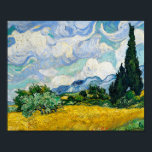 Affiche Champ de blé Van Gogh avec Cyprès Paysage<br><div class="desc">Champ de blé Van Gogh avec affiche de paysage Cypress</div>
