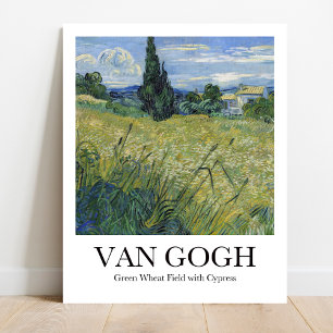 Affiche Champ de blé vert avec Cypress par Vincnt van Gogh