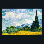 Affiche Champ de blé Vincent Van Gogh avec Cyprès<br><div class="desc">Vincent Van Gogh Champ de blé avec Cyprès Poster d'Art Vintage</div>