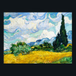 Affiche Champ de blé Vincent Van Gogh avec Cyprès<br><div class="desc">Vincent Van Gogh Champ de blé avec Cyprès Poster d'Art Vintage</div>
