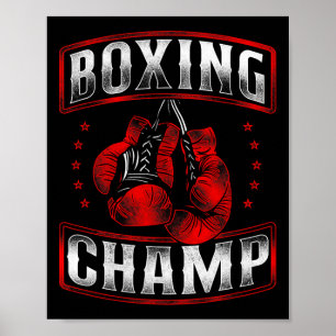 Affiche Champ de boxe Vintage