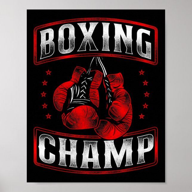 Affiche Champ de boxe Vintage (Devant)