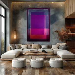 Affiche Champ de couleur violet magenta Art abstrait moder