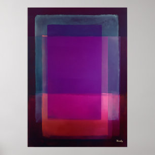 Affiche Champ de couleur violet magenta Art abstrait moder
