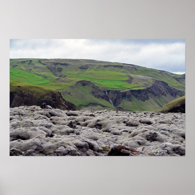 Affiche Champ de lave d'Eldhraun - Islande du Sud (Devant)