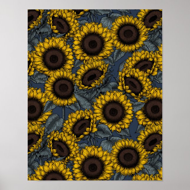 Affiche Champ de tournesol 2 (Devant)