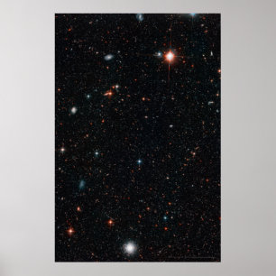 Affiche Champ profond 20x30 (16x24) de Hubble