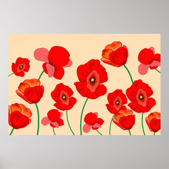 Affiche Champ Red Poppy (Devant)