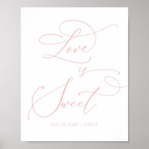 Affiche Champagne Blush Pink Lois est Sweet Dessert Bar