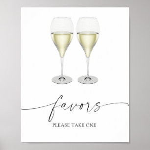 Affiche Champagne - cadeaux de mariage, prenez-en un
