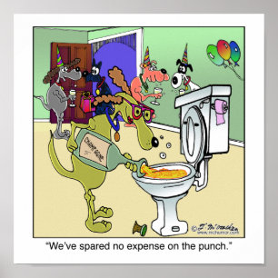 Affiche Champagne dans la toilette