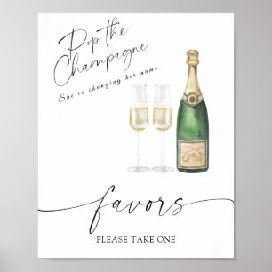 Affiche Champagne - faveurs nuptiales s'il vous plaît pren