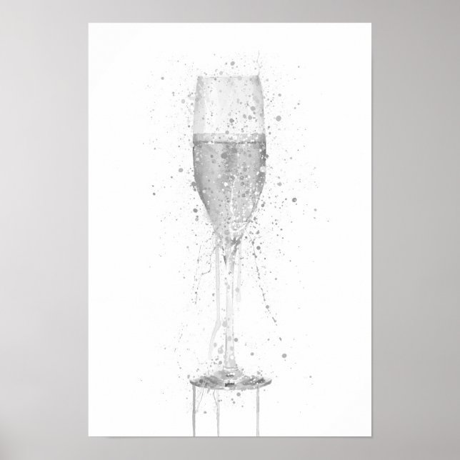 Affiche Champagne Flute (Devant)