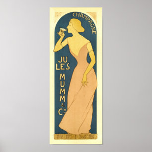 Affiche Champagne Jules Mumm & Co. Publicité Vintage