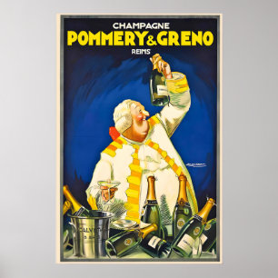 Affiche Champagne Reims Pommery & Greno Mauzan Vin