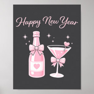 Affiche Champagne Swea Martini Coquette Bonne Année Par
