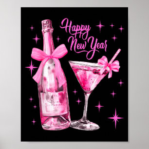 Affiche Champagne Swea Martini Coquette Bonne Année Par