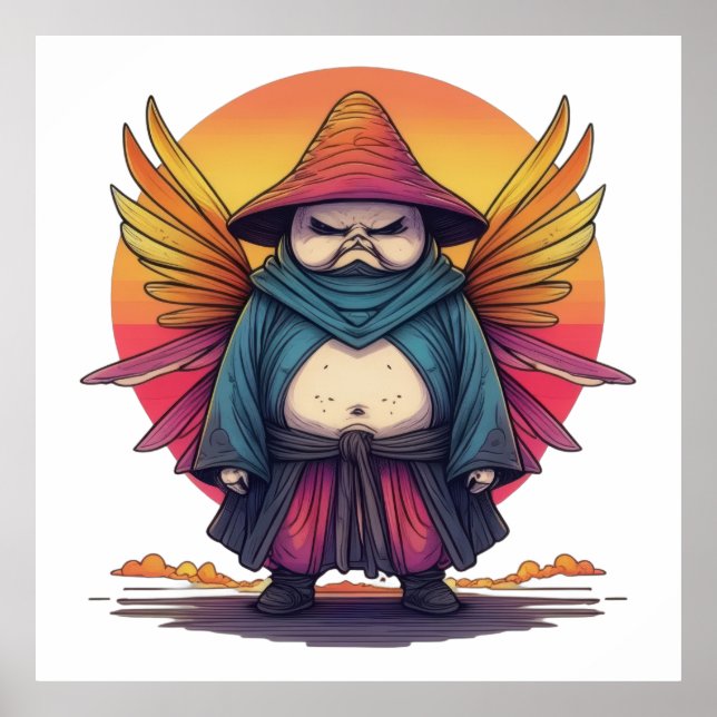 Affiche Champignon ailé Samurai (Devant)