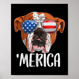 Affiche Champignon anglais 4 juillet américain F