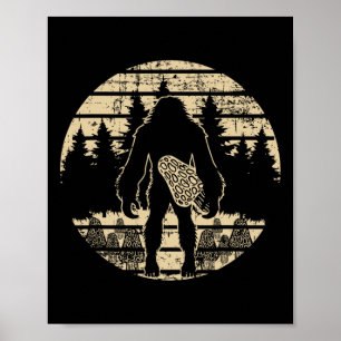 Affiche Champignon Bigfoot Morel La recherche de la mycolo