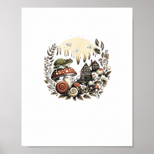 Affiche Champignon Drea de l’esthétique Goblincore et Cott (Devant)