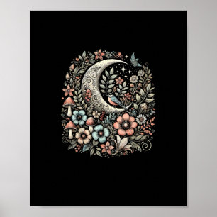 Affiche Champignon esthétique Rétro Goblincore et Cottagec