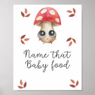 Affiche Champignon - nom de l'affiche de douche pour bébé