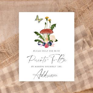 Affiche Champignons Aidez les parents occupés à s'adresser