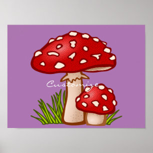 Affiche Champignons Amanita Rouge Thunder_Cove