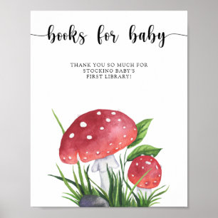 Affiche Champignons aquarelle - livres pour bébé