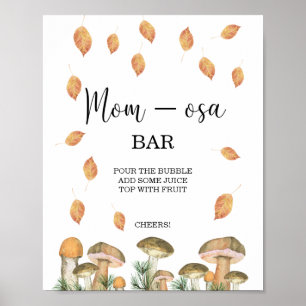 Affiche Champignons automne bar Mon-osa