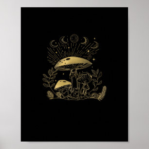 Affiche Champignons Cottagecore Fungi Goblincore Esthétiqu