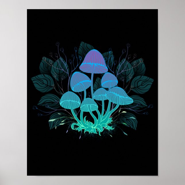 Affiche Champignons dans les buissons (Devant)