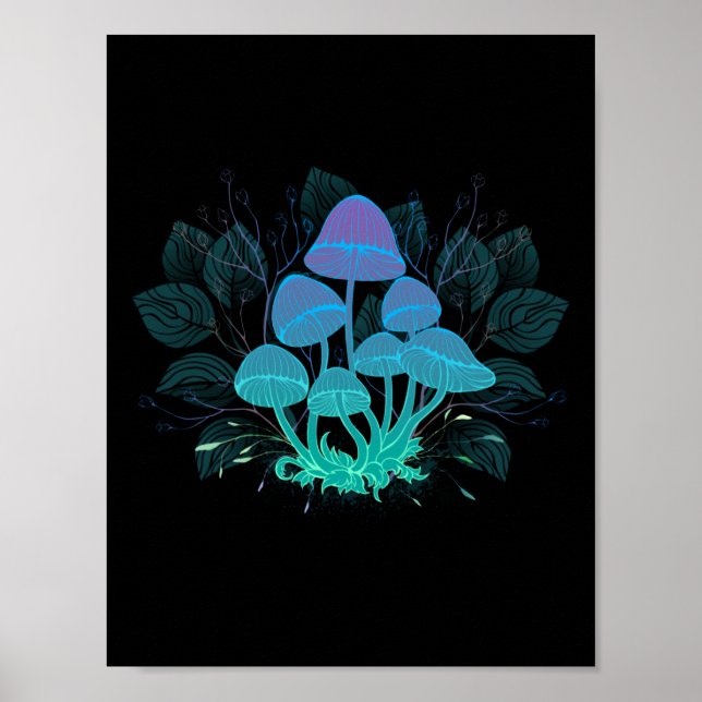 Affiche Champignons dans les buissons (Devant)