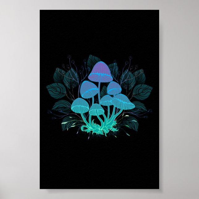 Affiche Champignons dans les buissons (Devant)