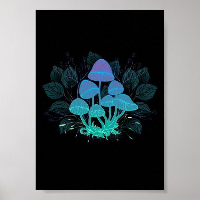 Affiche Champignons dans les buissons (Devant)