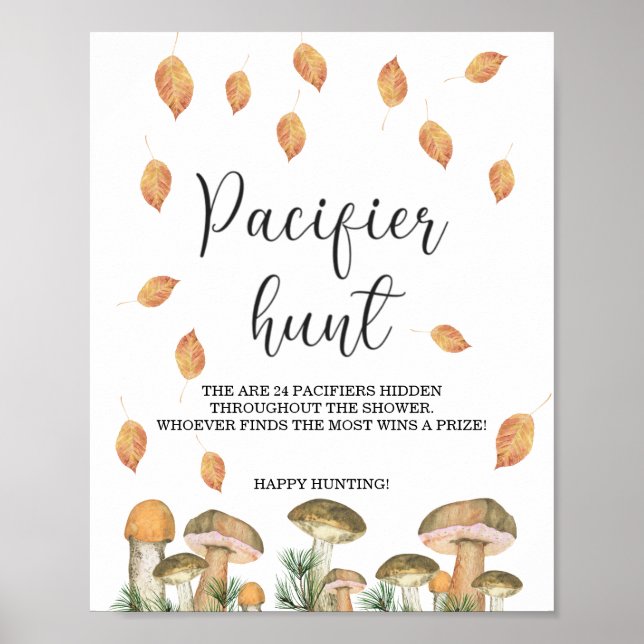 Affiche Champignons de forêt - jeu de chasse à l'apaisemen (Devant)
