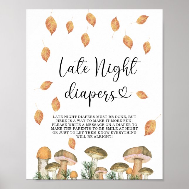 Affiche Champignons de forêt - Late night couches jeu (Devant)