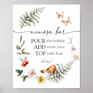 Affiche Champignons de la forêt enchantés Mimosa Bar