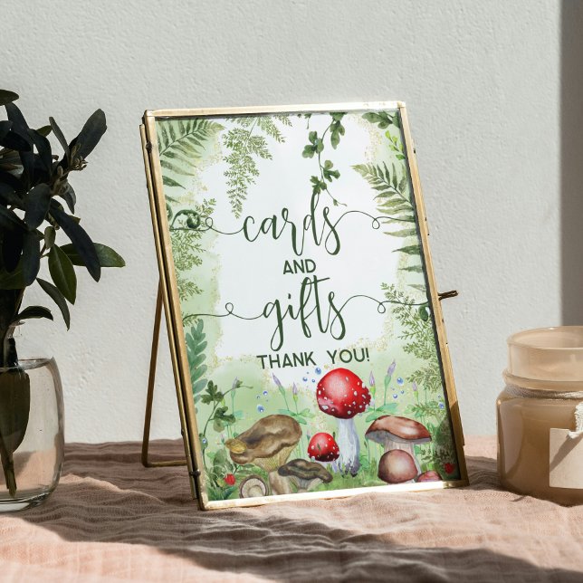 Affiche Champignons des forêts de bois Ferns Cartes de scr (Créateur téléchargé)